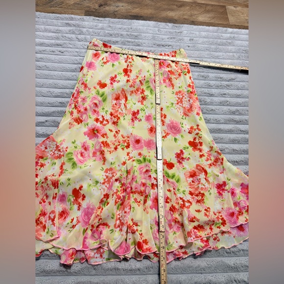 🌸 JKLA California Floral Ruffle Skirt | Women’s Size M | - Picture 2 of 4
